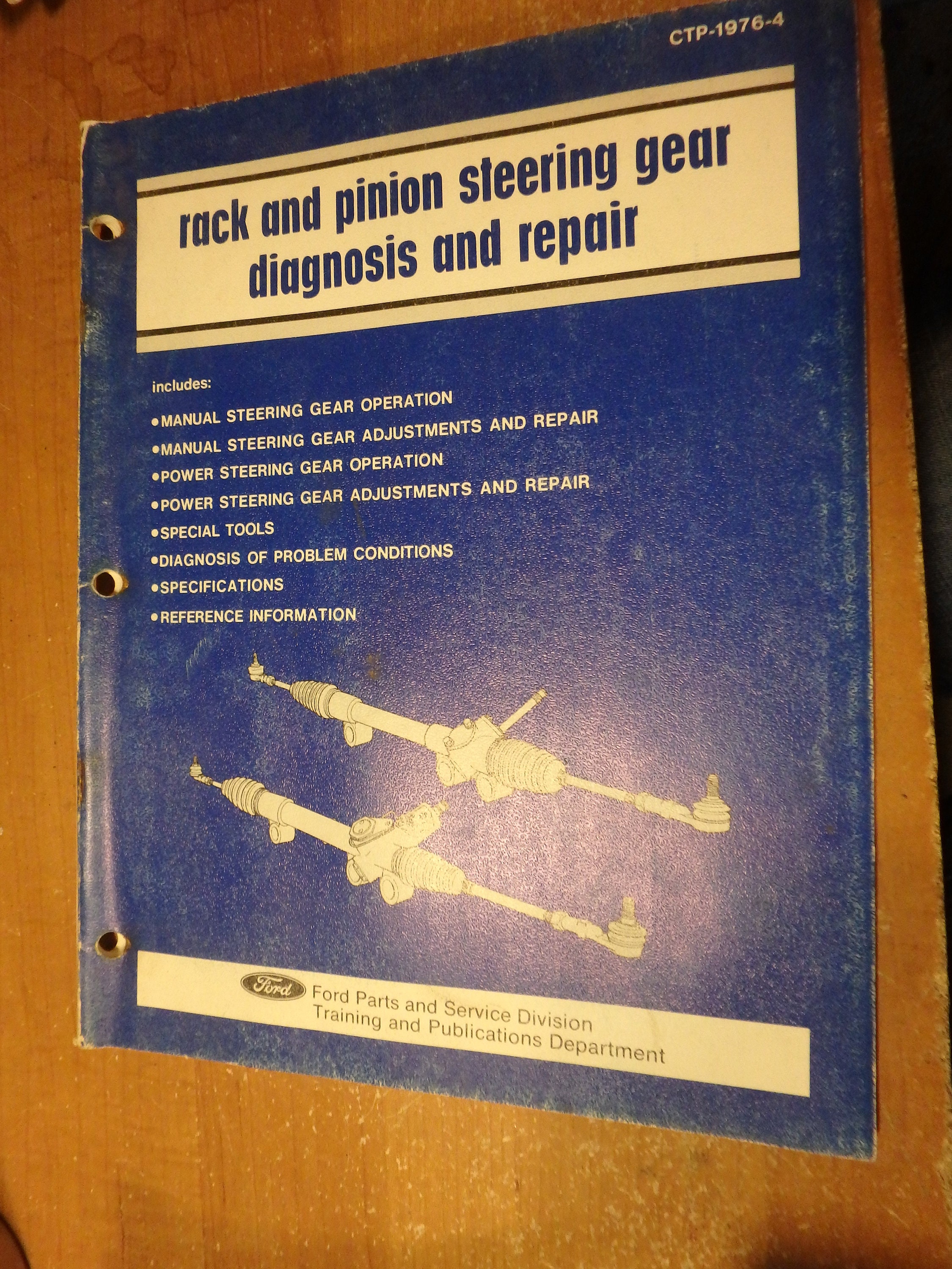 1976 Ford Training Handbook Rack and Pinion Steering Gear Diagnosis and  Repair-64 Pages 