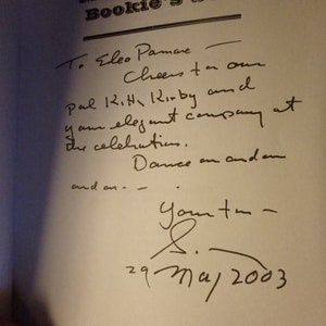 Memoirs the Bookie's Son by sidney offit-signed with inscription image 2