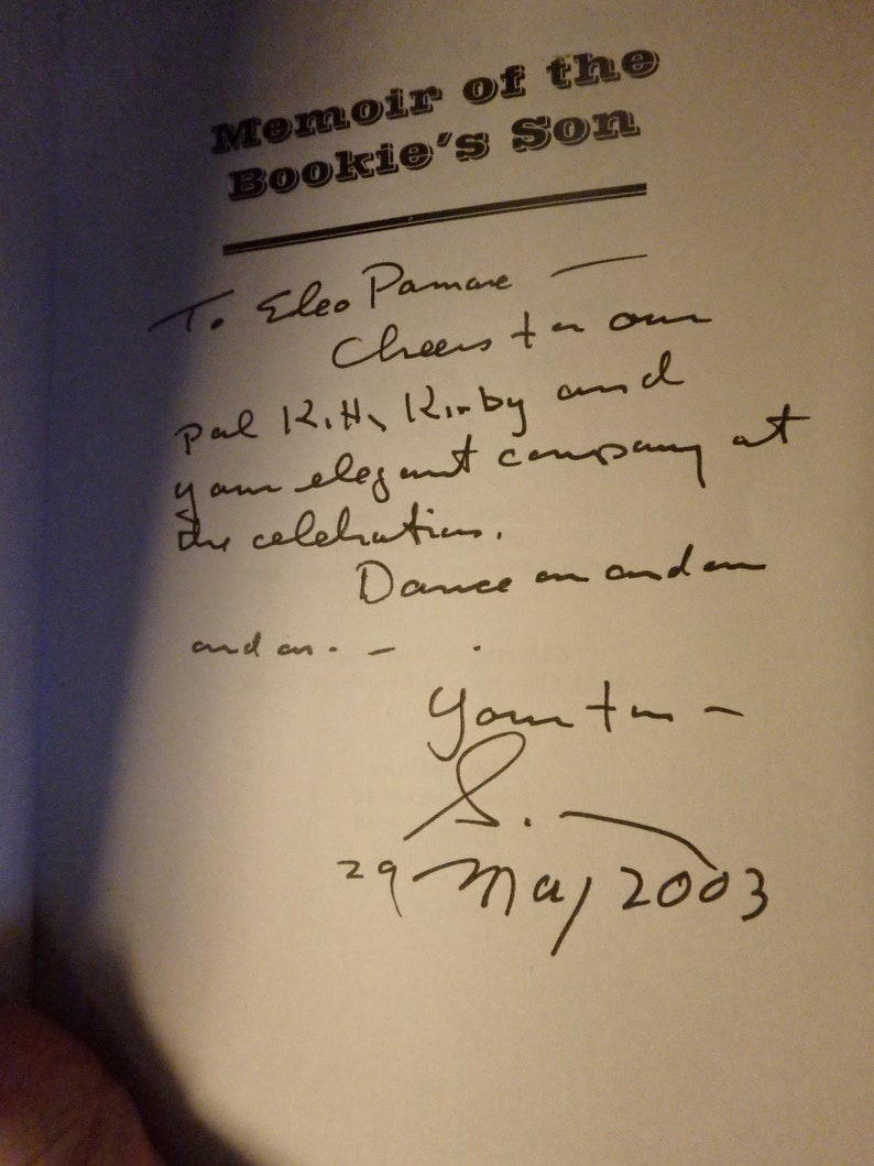 Memoirs the Bookie's Son by sidney offit-signed with inscription image 2