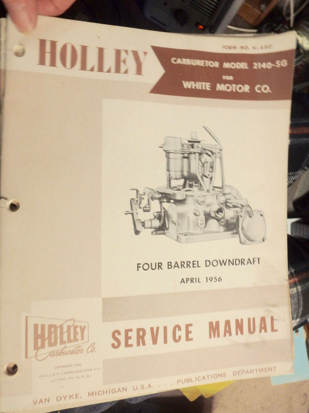 1956 Holley Carburetor Service Manual 2140G white Motor Etsy