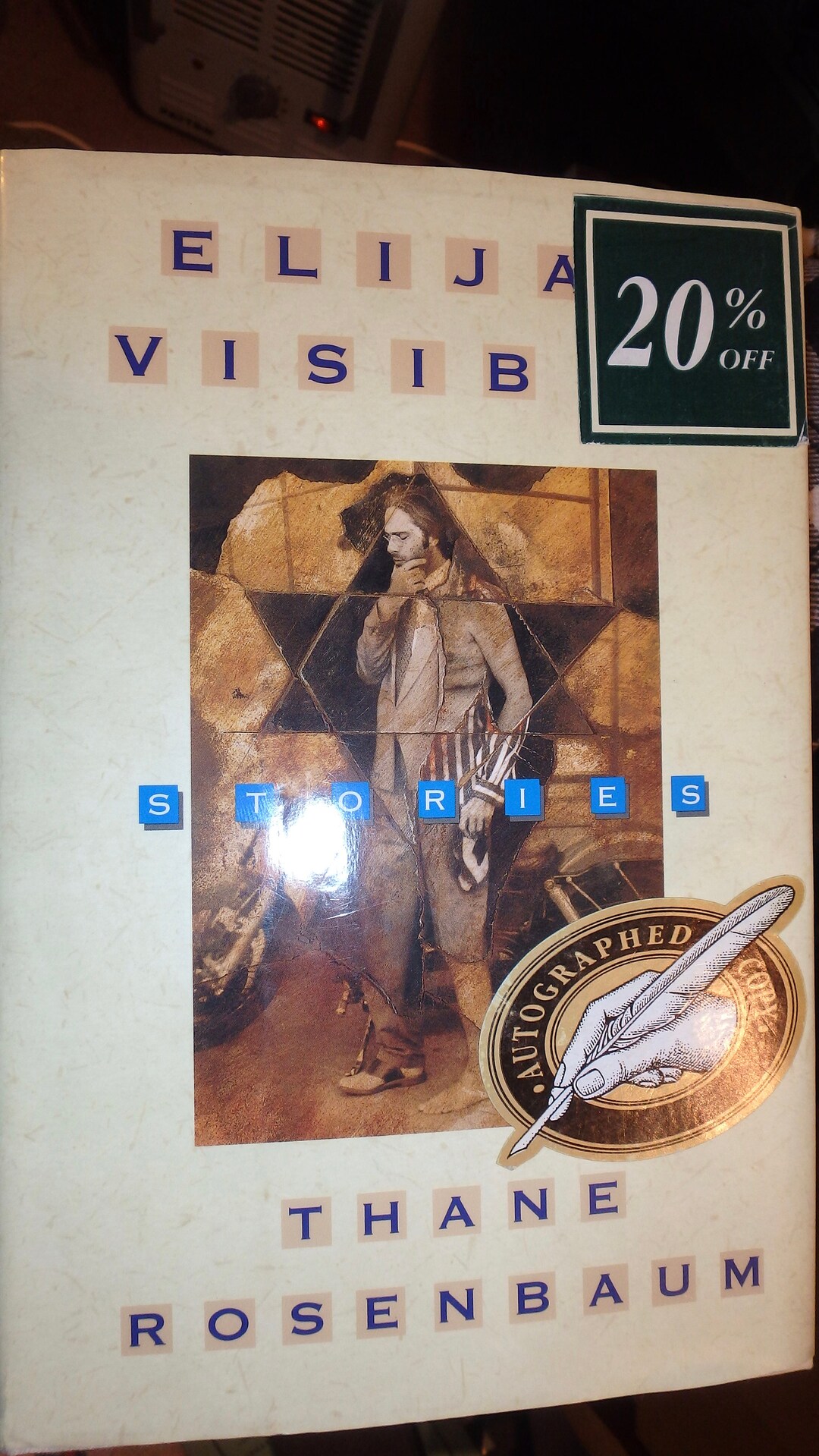 Thane Rosenbaum Elijah Visible -first Edition Signed by Thane Rosenbaum -1996 - Etsy