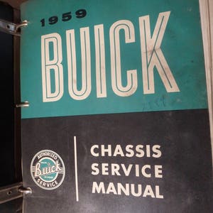 1059 Buick chassis service manual in a buick binder