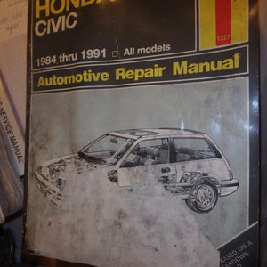 PPP- HAYNES automotive repair manual- HONDA Civiv 1984-1991 all models