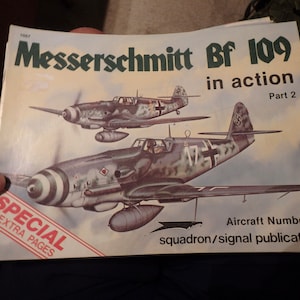 4Z- squadron/signal  pub. aircraft #57- In action- MESSERSCHMIDT BF 109 parts 1- 2