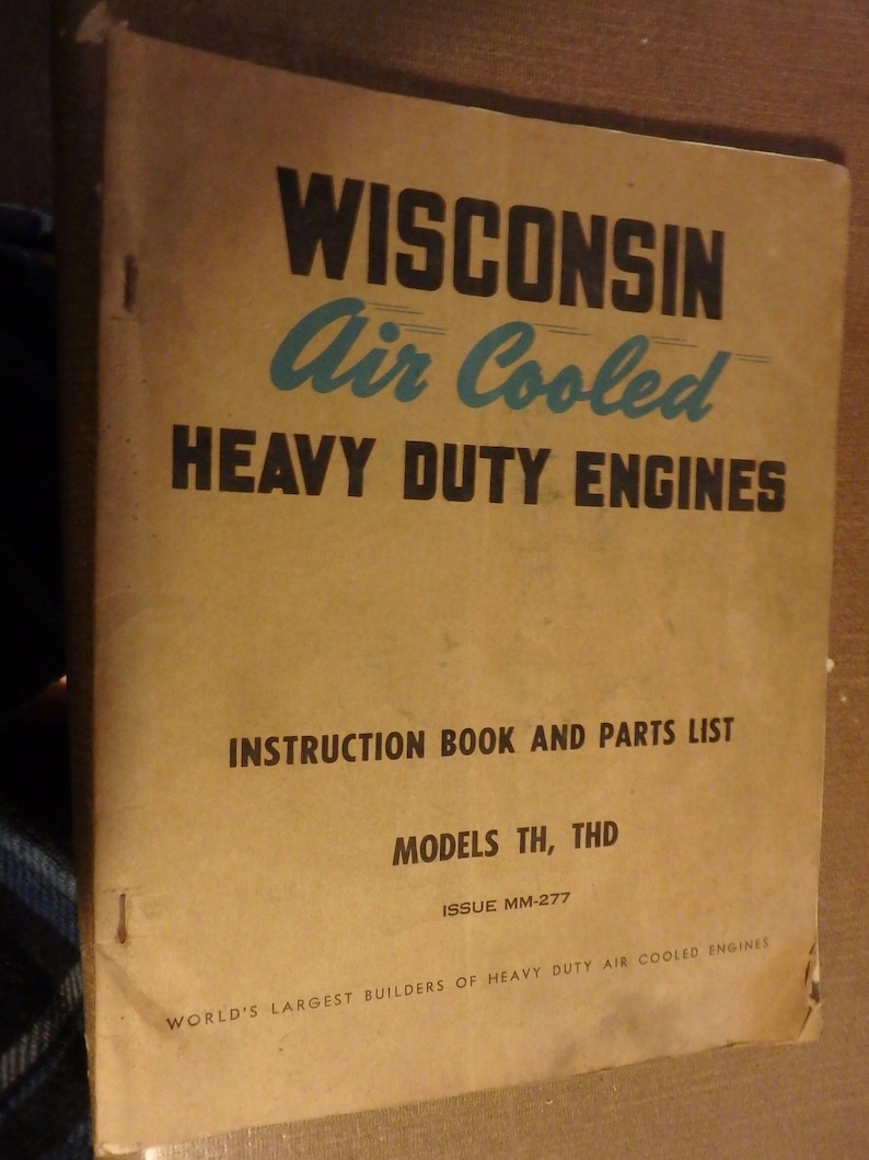 Wisconsin Engines TJD TH THD Models Instruction Book & Parts List – Original Style Manual - View #4