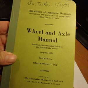 railroads Wheel & Axle manual standards and recommended info-200 pages