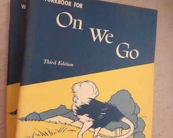2- 1963 Houghton Mifflin workbooks for "On We Go" textbook- third edition