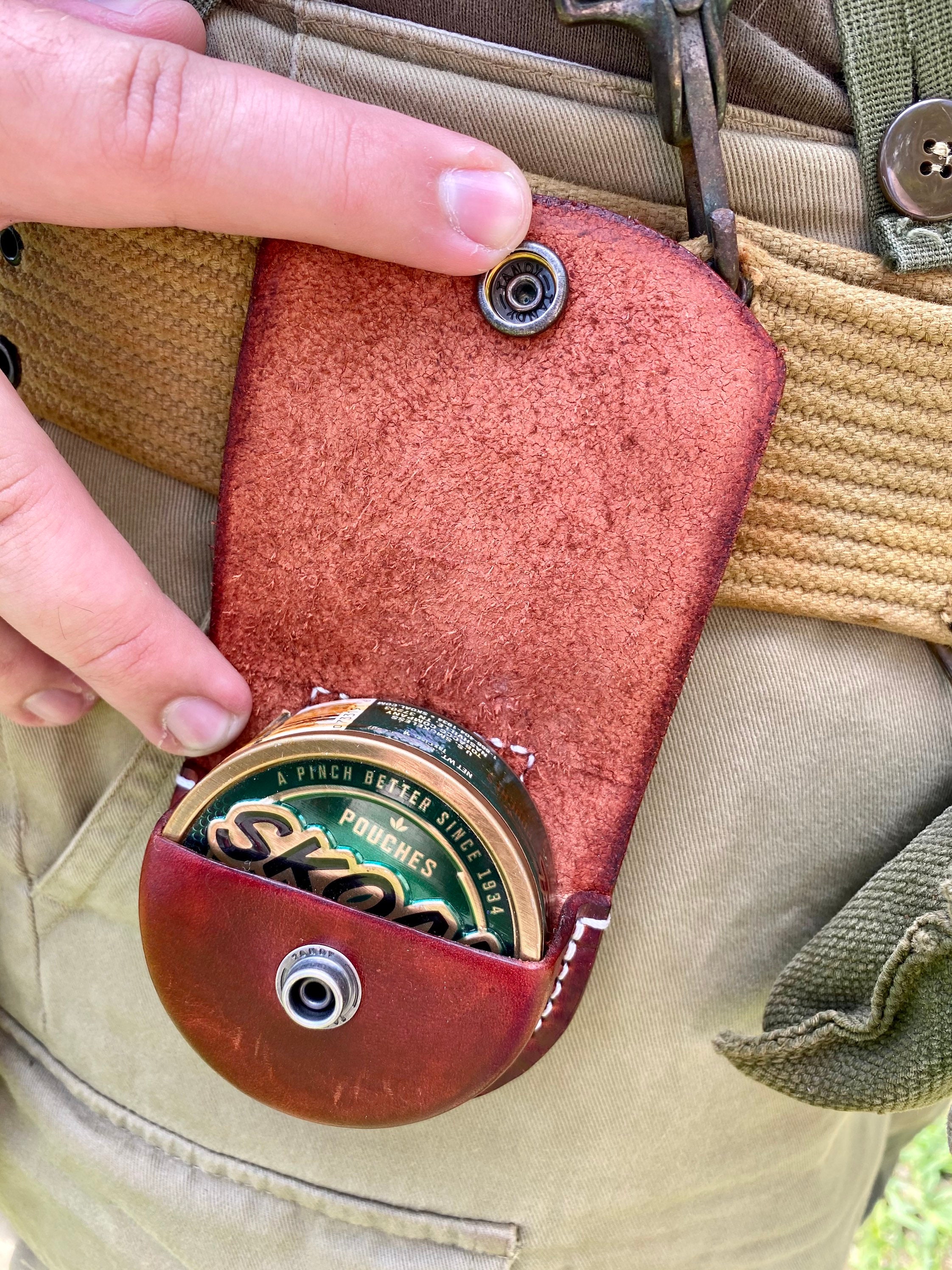 DIP CAN HOLDER. Snuff or Dip Can Holder Holster With Military