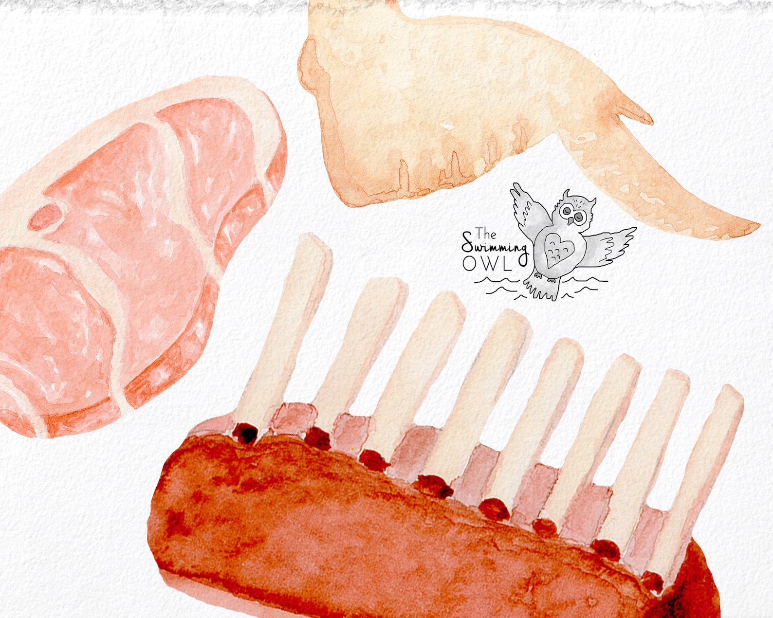 Raw Meat and Fish Clipart Kitchen Clipart Chef Clipart | Etsy