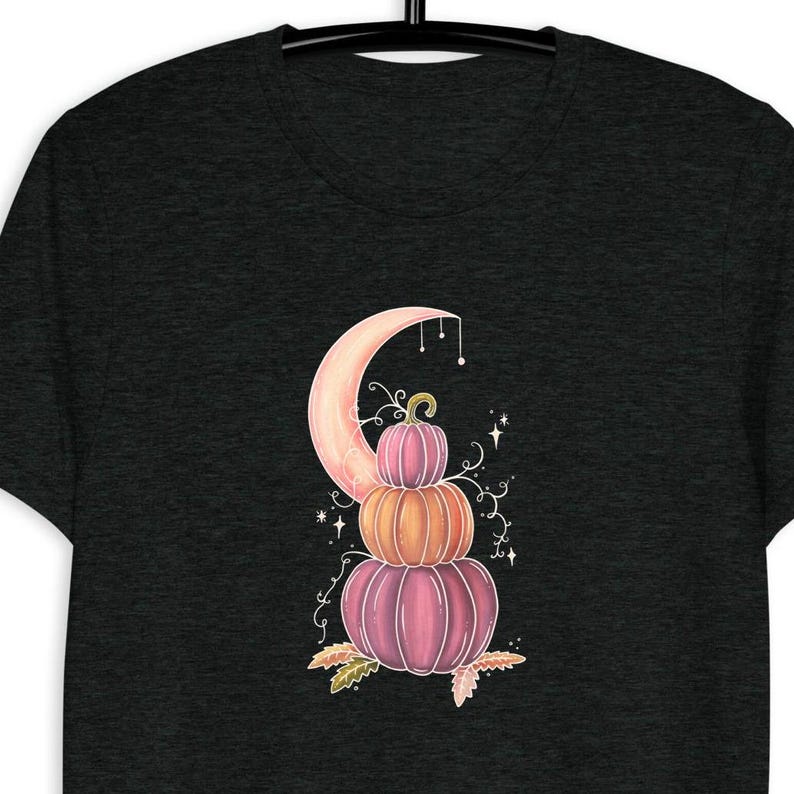 Pretty Pumpkins Shirt For Fall | Cozy Cottagecore Witchy Halloween Tshirt
