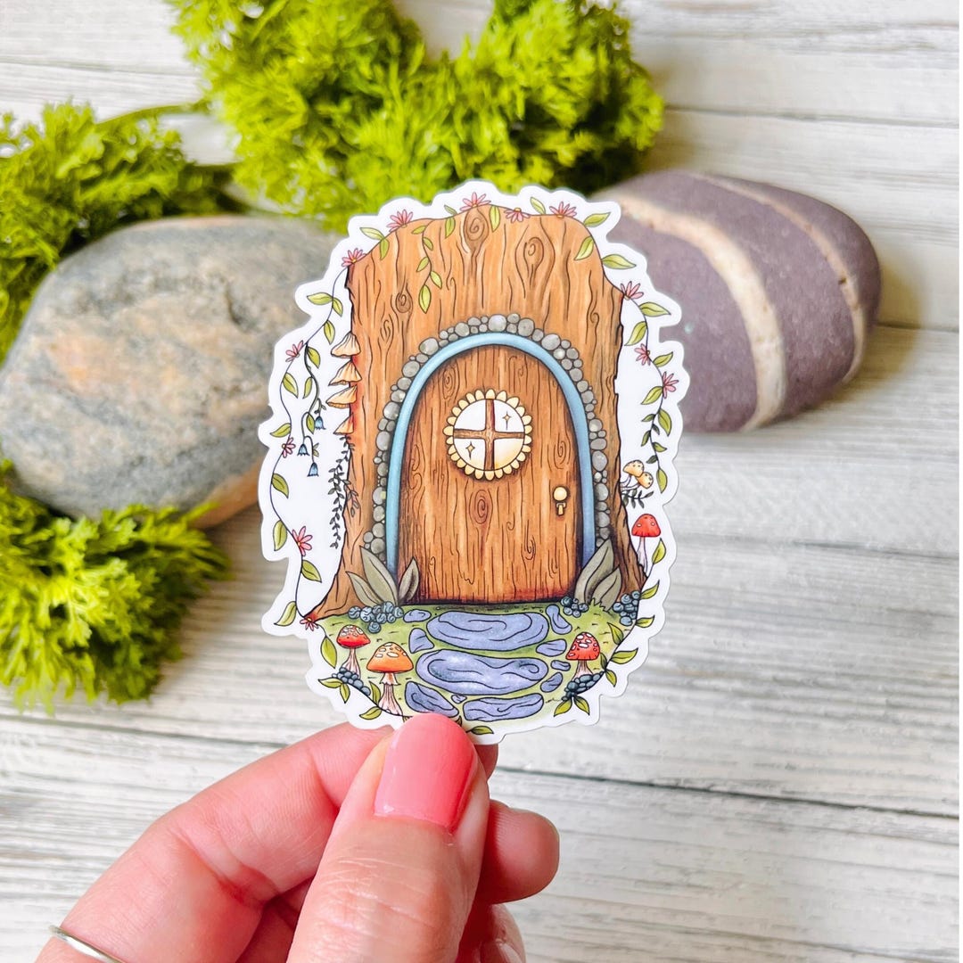 Fairy House Cottagecore Sticker - Tiny House Sticker - Magical Door ...