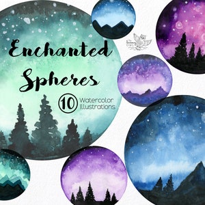 Galaxy Watercolor Background Night Sky Clipart - Watercolor Galaxy Clipart - Watercolor Logo - Invitation art - Scrapbooking Clip Art