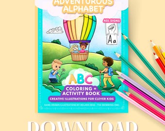 ABC Coloring For Kids | 30 Alphabet Coloring Pages | Kids Summer Activity Book Printable Coloring Book