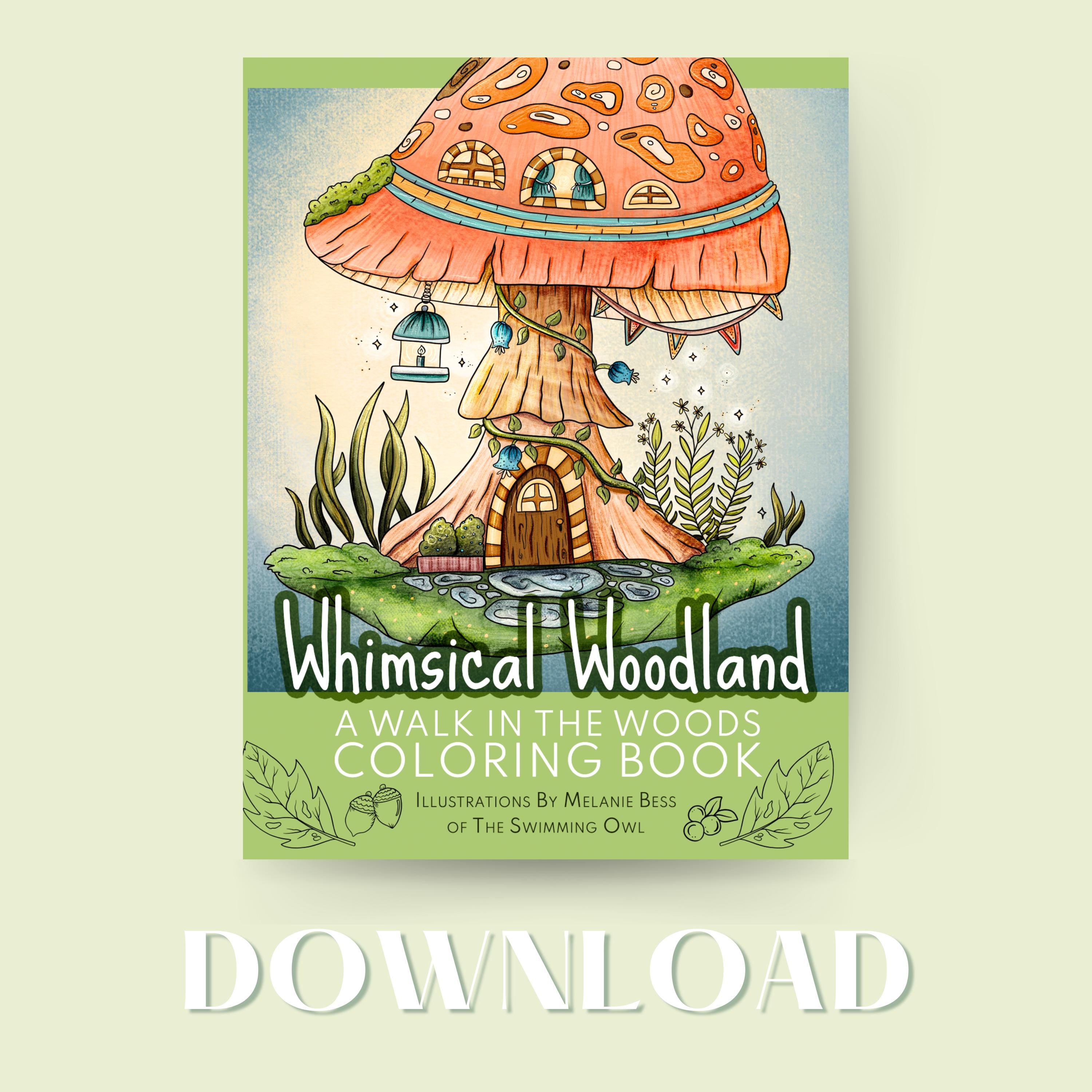 Libro de colorear Woodland encantado – Descarga Paseo por el bosque para adultos (PDF + PNG para imprimir o digital)
