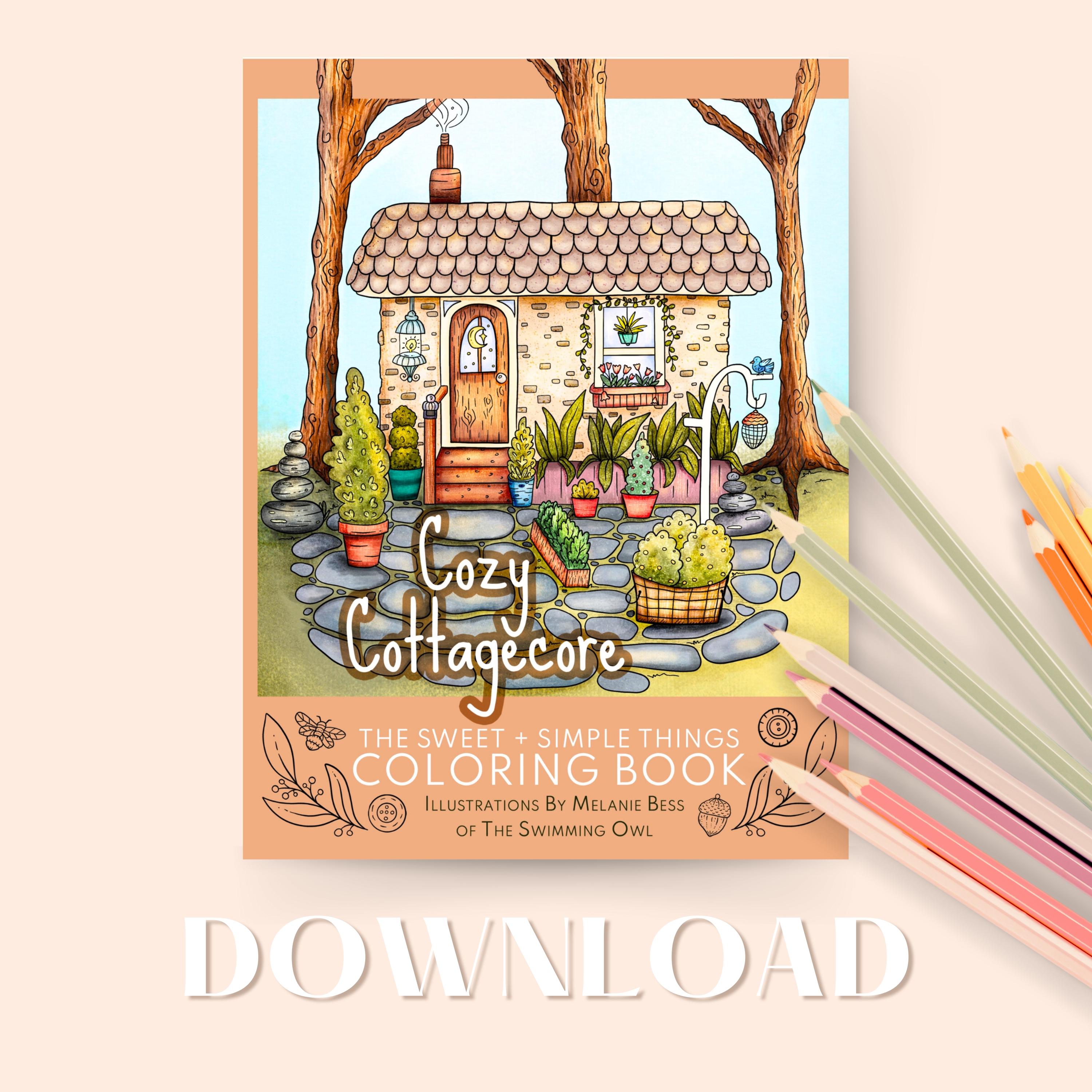 Cozy Cottagecore Coloring Book Download for Adults – 40+ Relaxing Aesthetic Pages in PDF + PNG