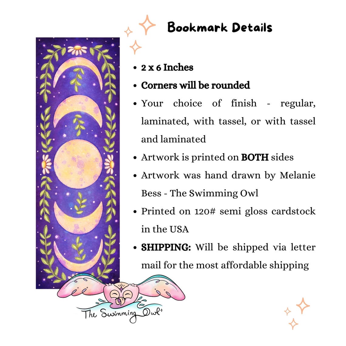 Moon Phases Bookmark With Tassel - Cute Celestial Witchy Bookmark for ...
