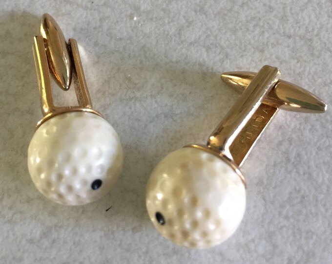 Vintage Golf Ball Cufflinks Made by Stratton and Glida Fun Etsy