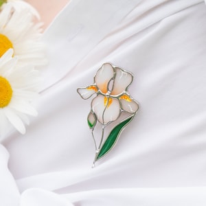 Costume jewelry of iris flower