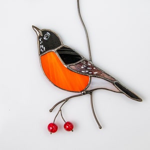 stained glass bird suncatcher