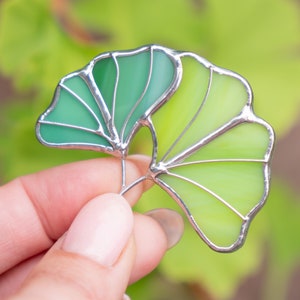 Ginkgo stained glass jewelry