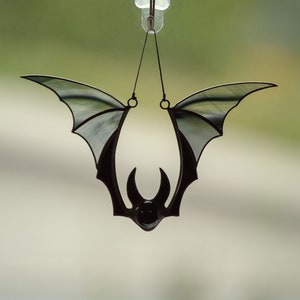 Halloween nietoperz witraże w oknie dekoracje horrorowe prezent na Halloween