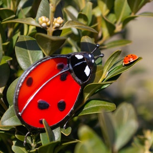 Stained glass ladybug jewelry