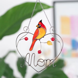 personalized gifts stained glass bird suncatcher