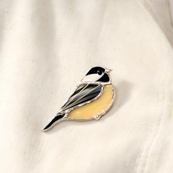 Glasmalerei Vogel Brosche Einzigartiges Geschenk für Mama Meise Vogel Schmuck