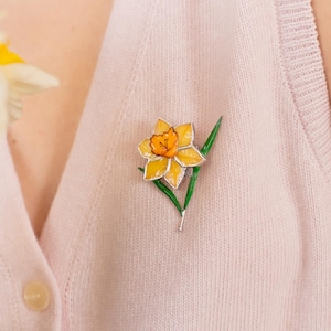 Narzisse Glasmalerei Schmuck Mom Geschenkideen Blumenbrosche