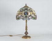 Tiffany stained glass lamp art nouveau lamp shade with beveled glass New house gift