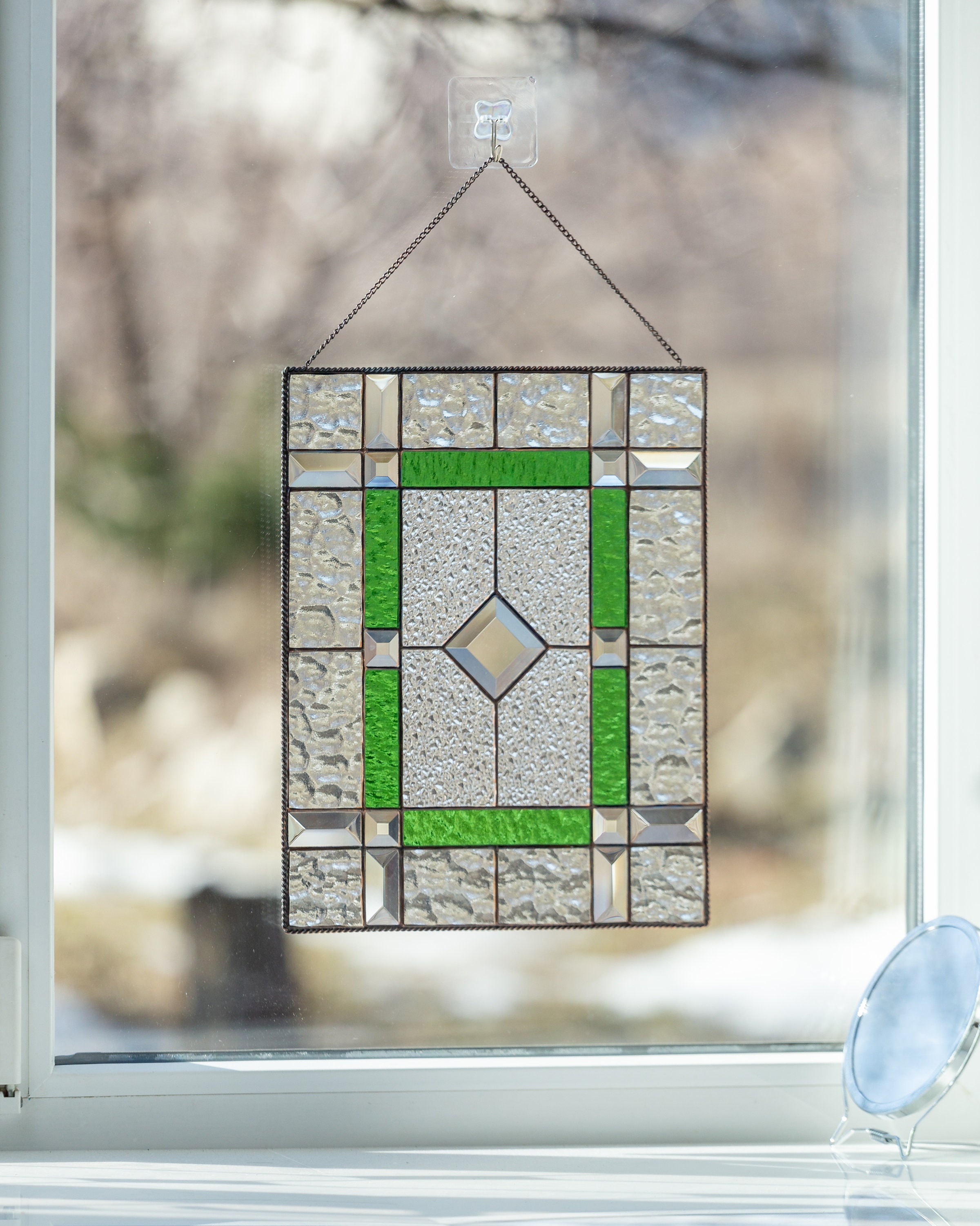 Custom stained glass window hangings Housewarming gift for Etsy