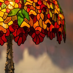 flower lamp made of modern stained glass