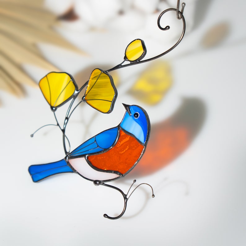 handmade glass bird ornament