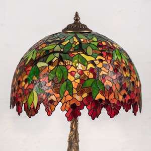 stained glass flower lampshade