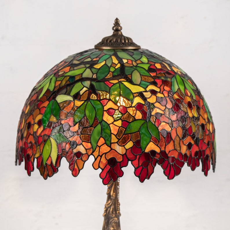 stained glass flower lampshade