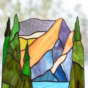 stained glass mountains