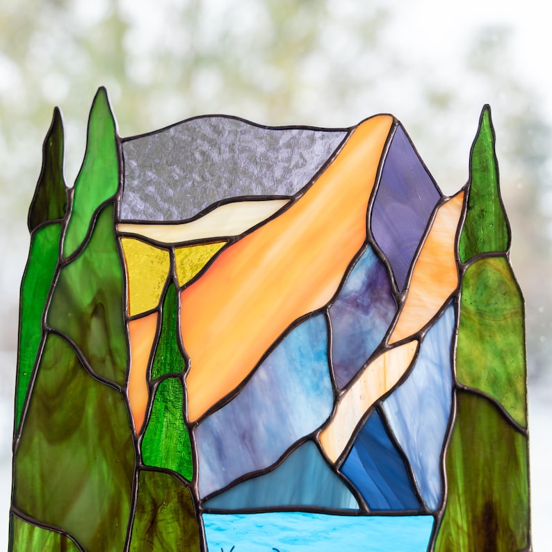 stained glass mountains
