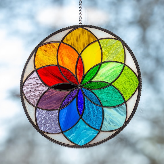 Mandala Multi Coloured Suncatcher Handcrafted