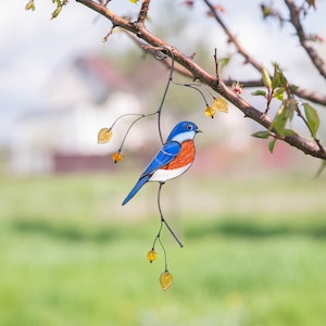 bird stained glass window suncatcher