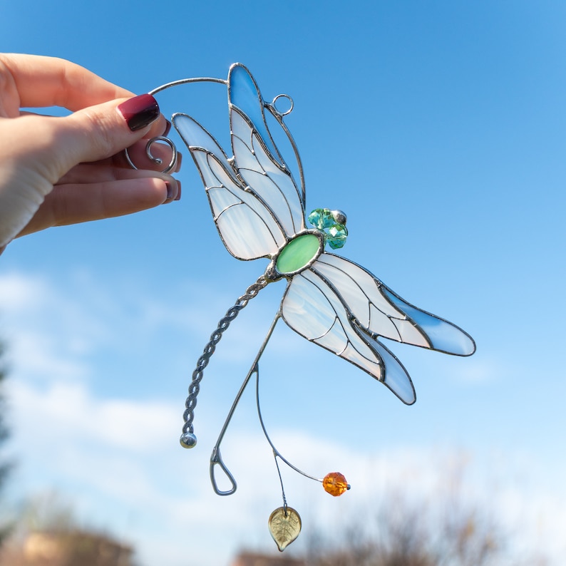 handmade glass dragonfly light catcher