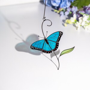 butterfly stained glass suncatcher