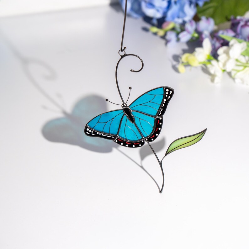 butterfly stained glass suncatcher