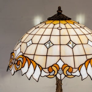 modern stained glass white lamp