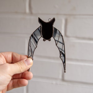 Stained glass bat suncatcher