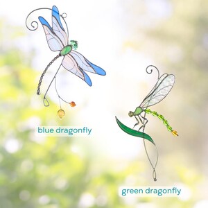 Stained glass dragonflies suncatchers