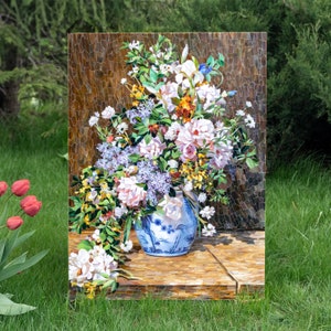 Custom stained glass mosaic wall hanging
