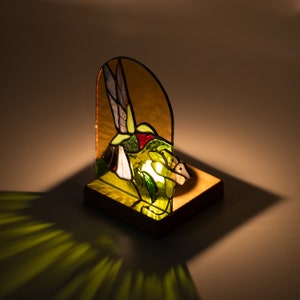 stained glass candle holder when the light is turned off