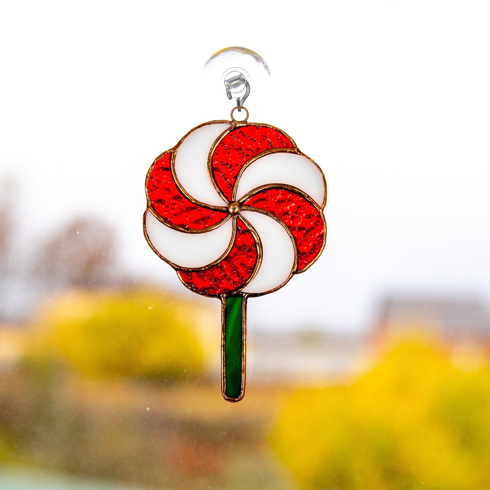 Christmas candy stained glass window hangings Christmas gifts Etsy
