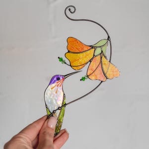 handmade glass bird light catcher