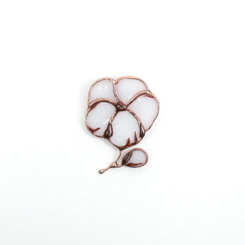 handmade glass pin of cotton